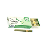 DaySavers | Half Gram 1 1/4 Green Hybrid Hemp Blunt Wrap Artisan Pre Rolled Tubes with Spiral Filter Tips | 10 Pack