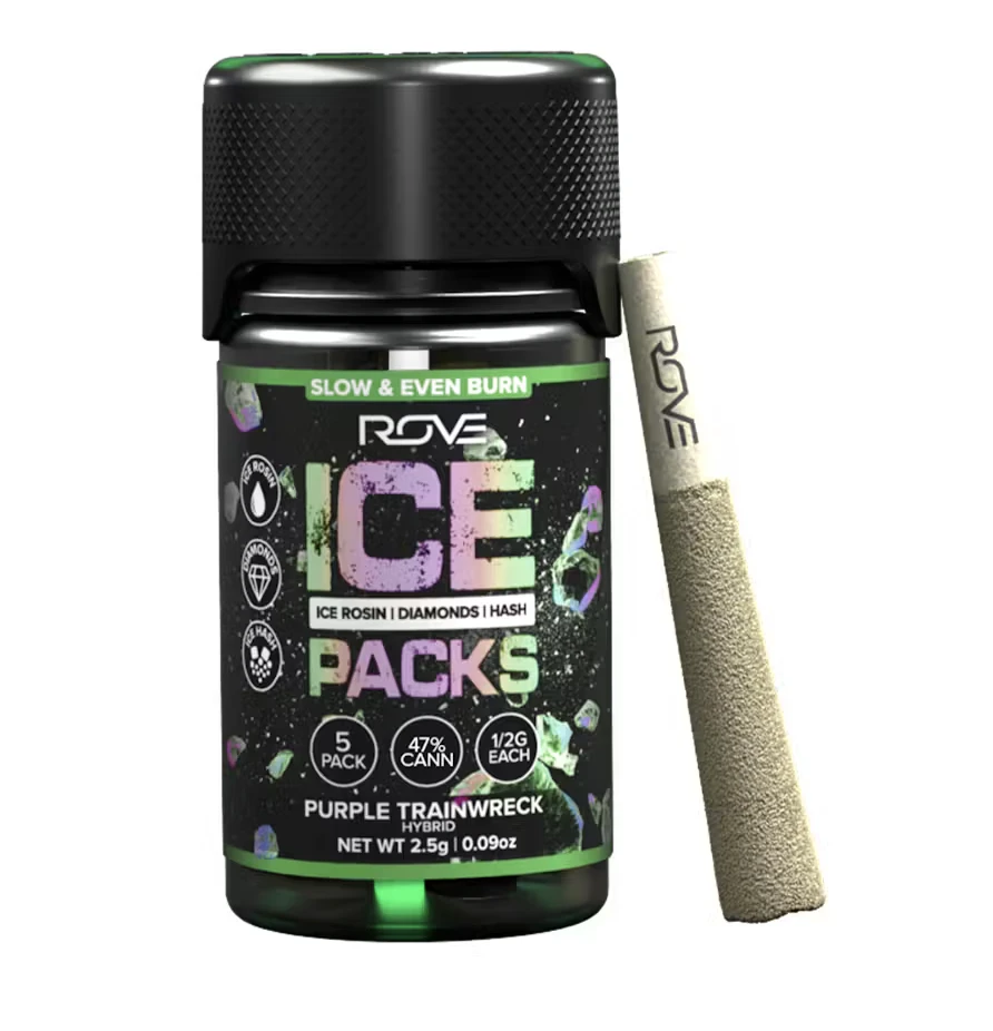 ROVE - Rove | Purple Trainwreck | Triple Infused Pre-Roll 5 Pack | 3.0g Main Image