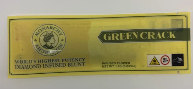 MONARCHY - Monarchy - Green Crack - 1.5g - Infused Blunt Main Image