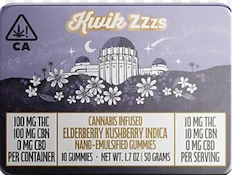 KWIK | ZZZS ELDERBERRY LIQUID CENTER 1:1 THC:CBN - 10PK | EDIBLE