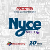 NYCE | Live Hash Rosin | Mixed Berry | Gummies | 10ct | Indica | 10mg 