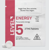 Level | Edible | Energy Protab THC, THC-V, CBG | 2-pack | 5mg