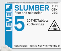 Level | Edible | Slumber THC, CBN, CBG | 20-pack | 5mg