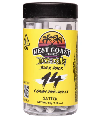 West Coast Treez - WEST COAST TREEZ | SUPER SILVER HAZE - 14PK | PREROLL | 14G Main Image