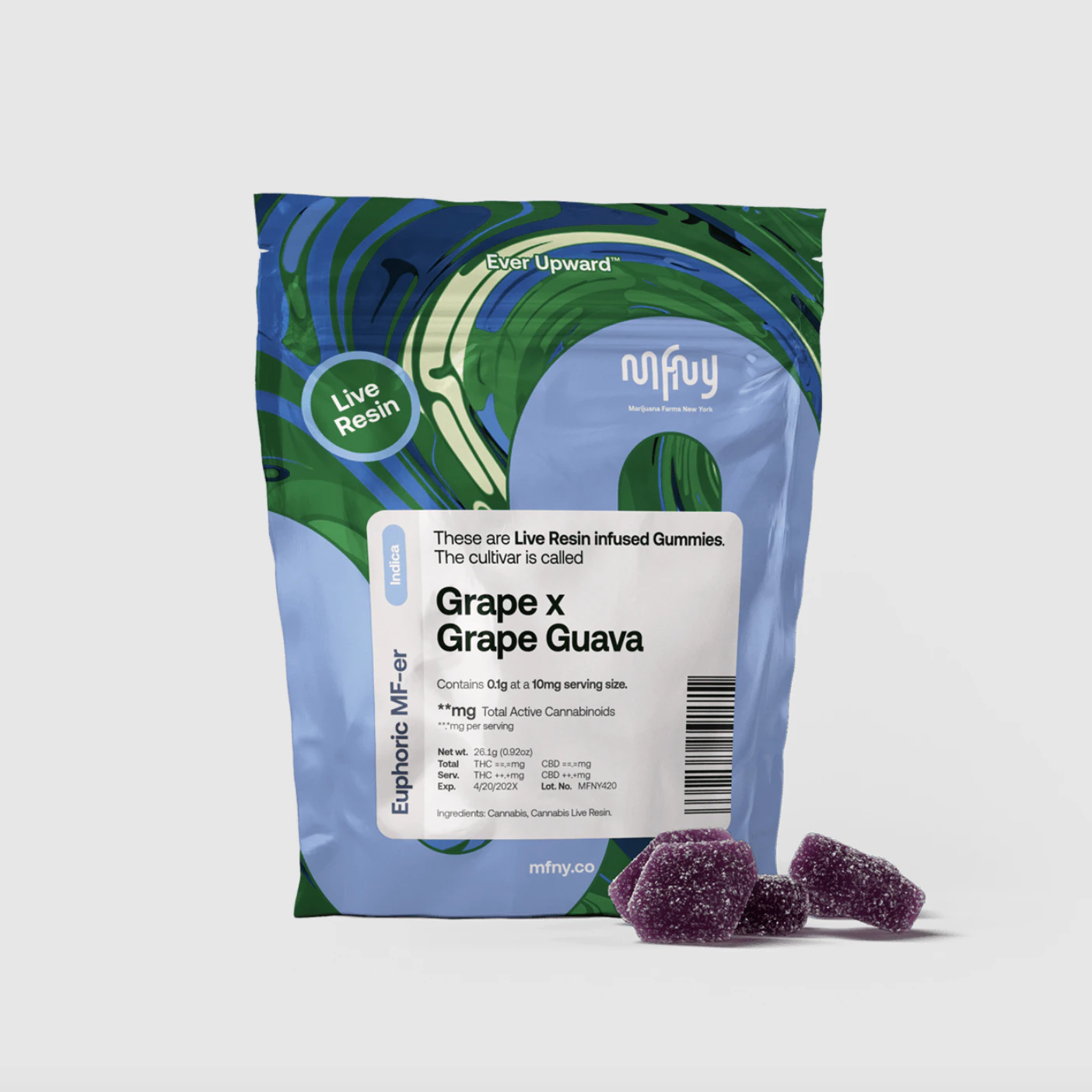 MFNY - MFNY | Grape x Grape Guava | Live Resin Gummies 10-Pack | 100mg Main Image