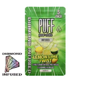 PUFF | Lemon Lime Twist | Diamond Infused Pre-Roll 5 pack | 2.5g