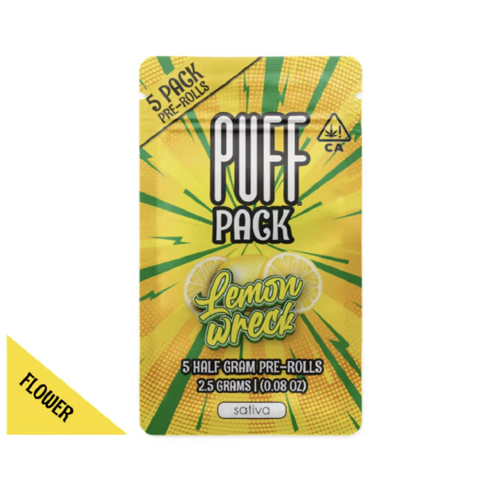 PUFF - PUFF | Lemonwreck | Pre-Roll 5 Pack | 2.5g Main Image