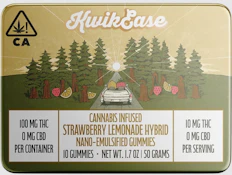 Kwik Ease / Strawberry Lemonade / 100mg 10-Pack Gummies