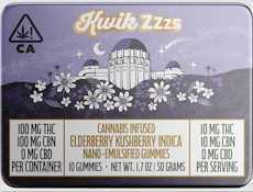 Kwik ZZZs / Elderberry Kushberry / 1:1 THC/CBN 200mg 10-Pack Gummies