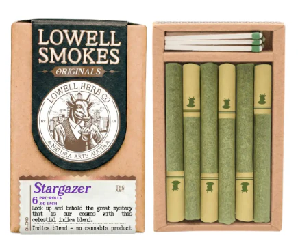 Lowell Herb Co. - Stargazer - 3.6G 6PK Indica Blend Prerolls Main Image