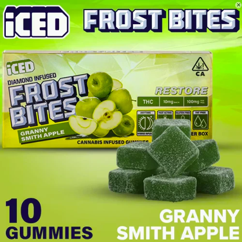 ICED - [Iced] Gummies 10 Pack - 100mg - Granny Smith Apple (H) Main Image