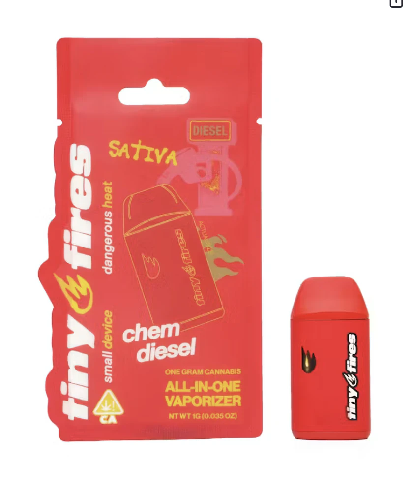 Tiny Fires - TINY FIRES | CHEM DIESEL | SATIVA 1G AIO Main Image