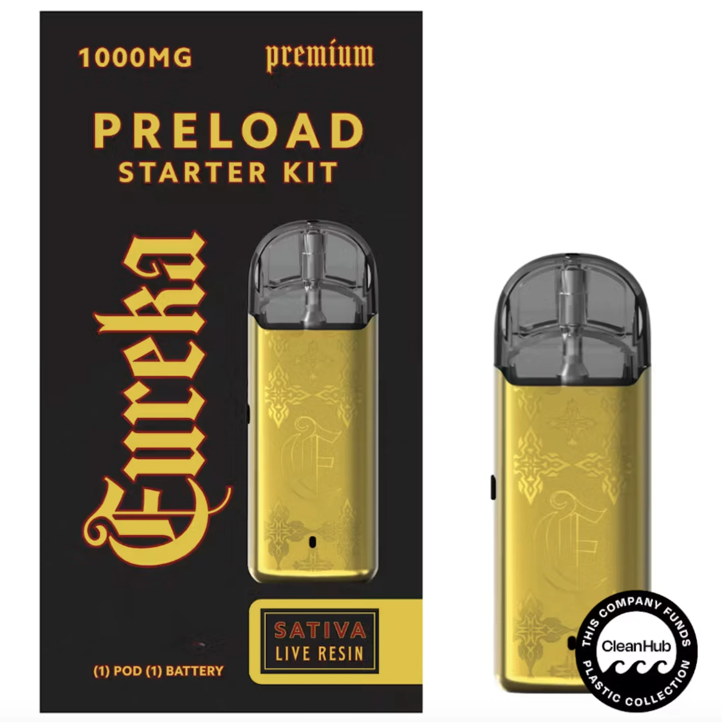 EUREKA - Eureka Vapor | Apple Fritter | Live Resin Premium Starter Kit | 1g Main Image
