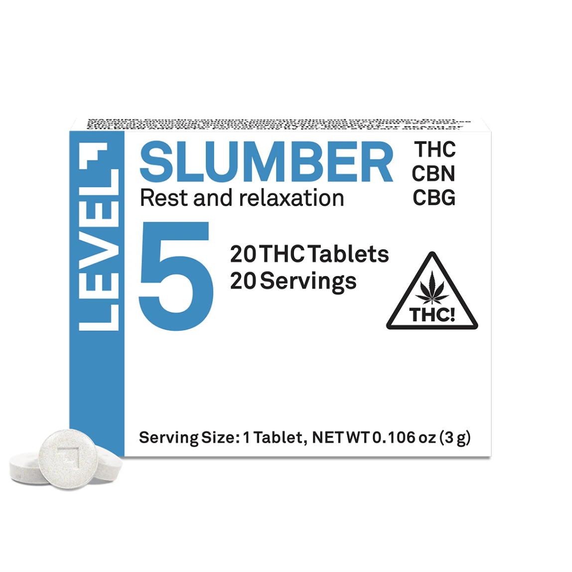 LEVEL - LEVEL | Slumber Pro-Tab (THC:CBN:CBG) | Tablets | 20 Pack | 100mg Main Image