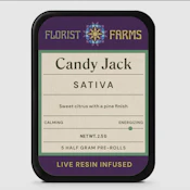 Florist Farms | Candy Jack | Live Resin Infused Pre-Roll 5 Pack | 2.5g