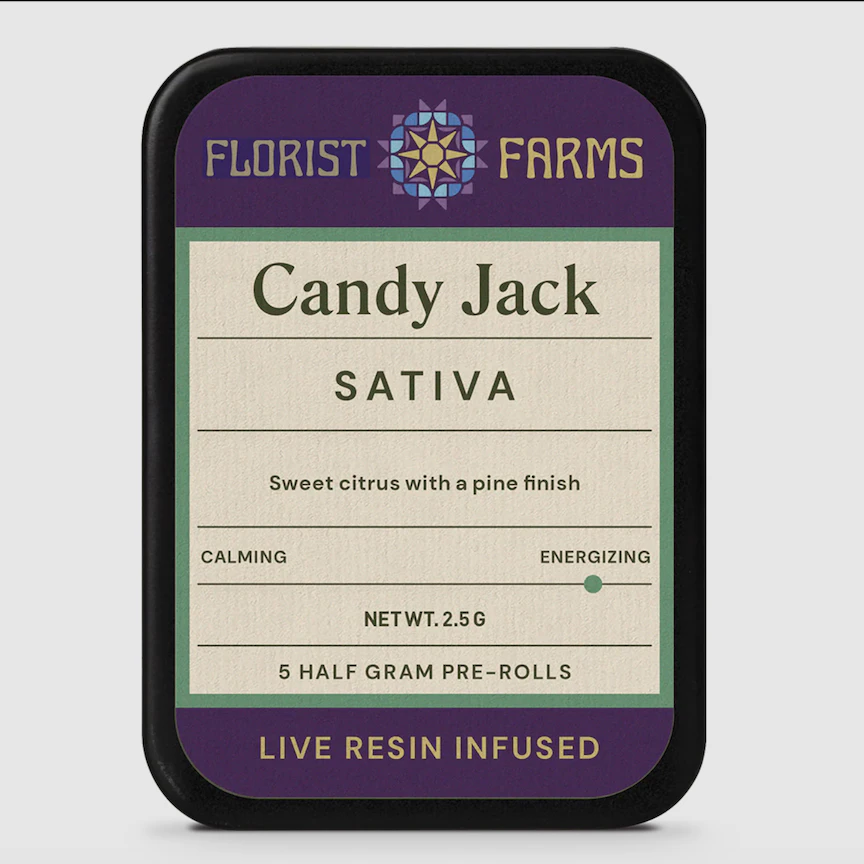 Florist Farms - Florist Farms | Candy Jack | Live Resin Infused Pre-Roll 5 Pack | 2.5g Main Image