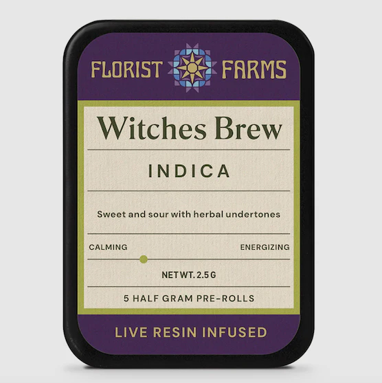 Florist Farms - Florist Farms | Witches Brew | Live Resin Infused Pre-Roll 5 Pack | 2.5g Main Image