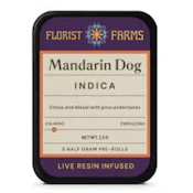 Florist Farms | Mandarin Dog | Live Resin Infused Pre-Roll 5 Pack | 2.5g