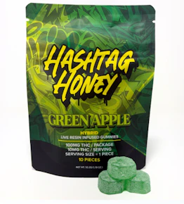 Hashtag Honey | Edibles | Gummies | Green Apple - Gummies | 10pk
