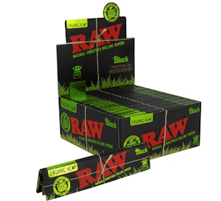 RAW | Accessory | RAW Black Organic Hemp KING SLIM |