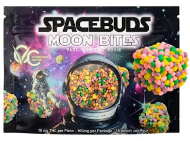 SpaceBuds | Live Rosin Edibles | Moon Bites | Grape Bubbly | 100mg