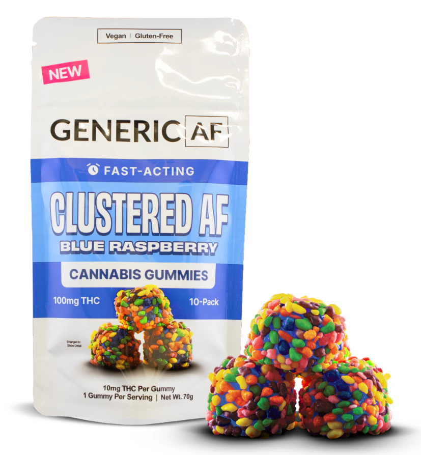 Generic AF - GENERIC AF | Cluster Gummy | Blue Raspberry | 100mg 10pk Main Image