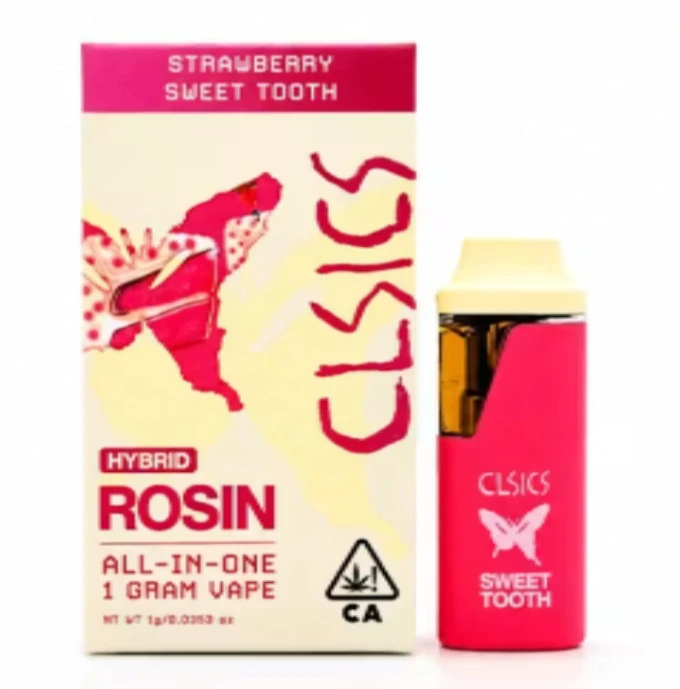 CLSICS - CLSICS: Strawberry Sweet Tooth 1g Live Rosin AIO (H) Main Image