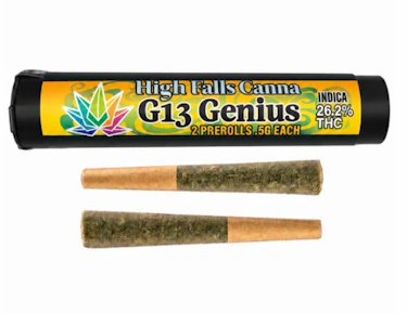 High Falls Canna | Infused | Preroll | G13 Genius | 2Pk | 0.5g