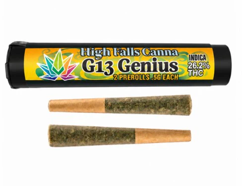 High Falls Canna NY - High Falls Canna | Infused | Preroll | G13 Genius | 2Pk | 0.5g Main Image