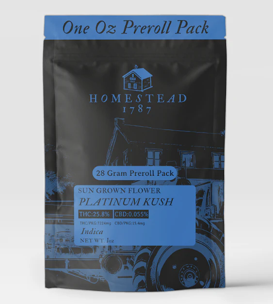 Homestead 1787 - Platinum Kush - 28PK 1G Prerolls Main Image
