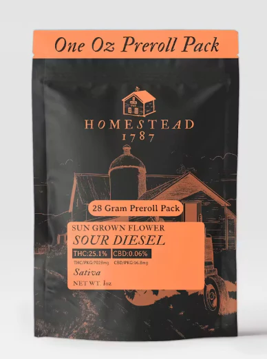 Homestead 1787 - Sour Diesel - 28PK 1G Prerolls Main Image
