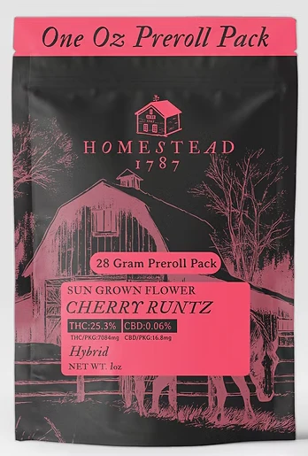 Homestead 1787 - Cherry Runtz - 28PK 1G Preroll Main Image