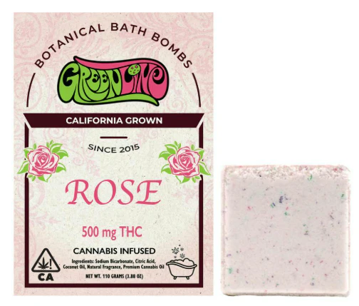 Greenline - Green Line - Bath Bomb - Rose XS  - 500THC/A - 1000 mg Main Image