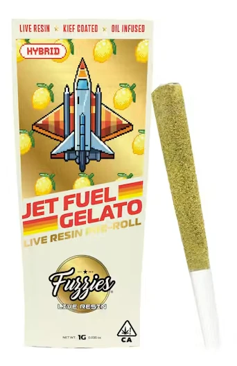 Fuzzies - Fuzzies - Jet Fuel Gelato - Live Resin - Infused Preroll - 1g Main Image
