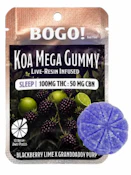 Promo Koa Cannabis Co. - Blackberry Lime x Granddaddy Purp - Gummy - 1pc - 100mg