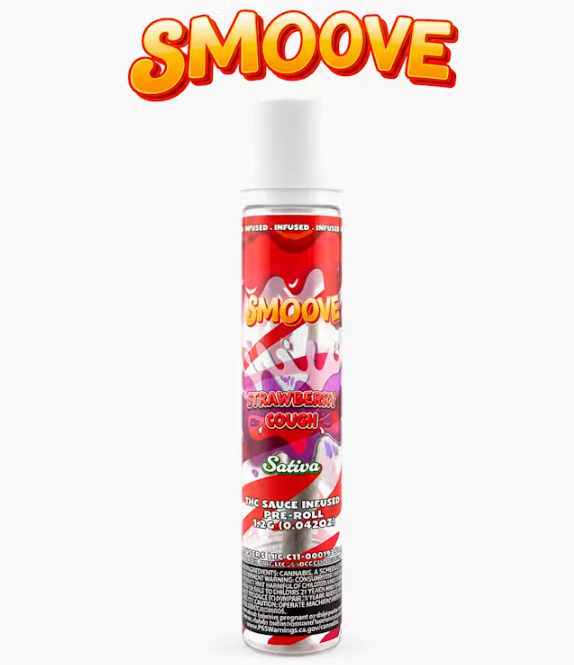 Smoove | Strawberry Cough | THC Sauce Infused Pre-Roll |