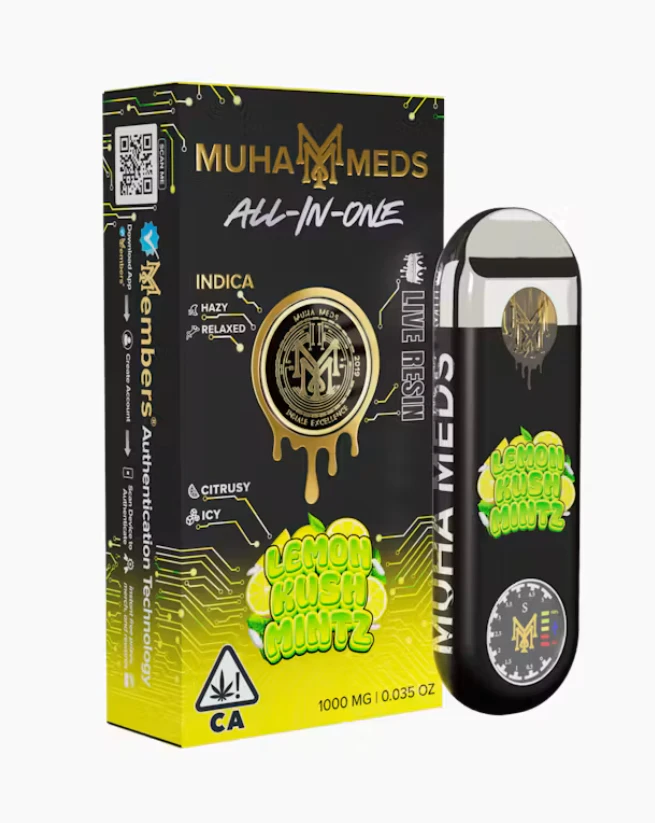 Muha Meds - Muha Meds - Lemon Kush Mintz - Live Resin - RTU - 1g Main Image