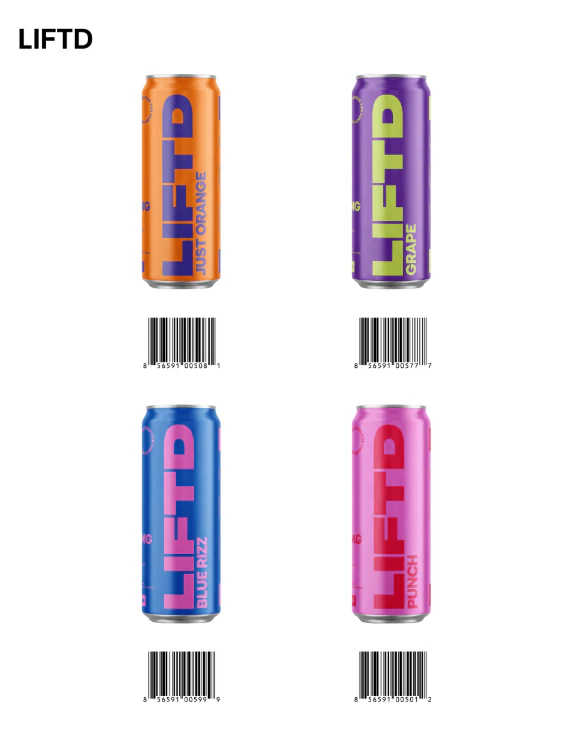 LIFTD - (Hemp) LIFTD THC Infused "Highdrating" Soda Variety Pack Main Image