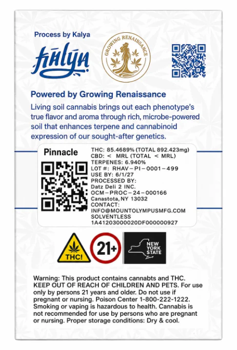 Royal Leaf X Kalya - Pinnacle - 1G Live Rosin AIO Vape Main Image