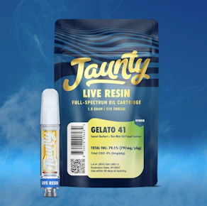 Jaunty | Vape | Live Resin | Gelato 41 | 1G | 510 Cart