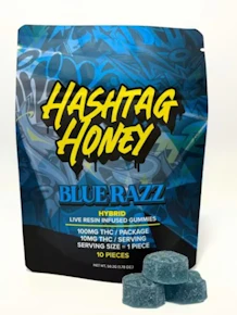 Hashtag Honey | Edible | Live Resin Gummy | Blue Razz | 100mg