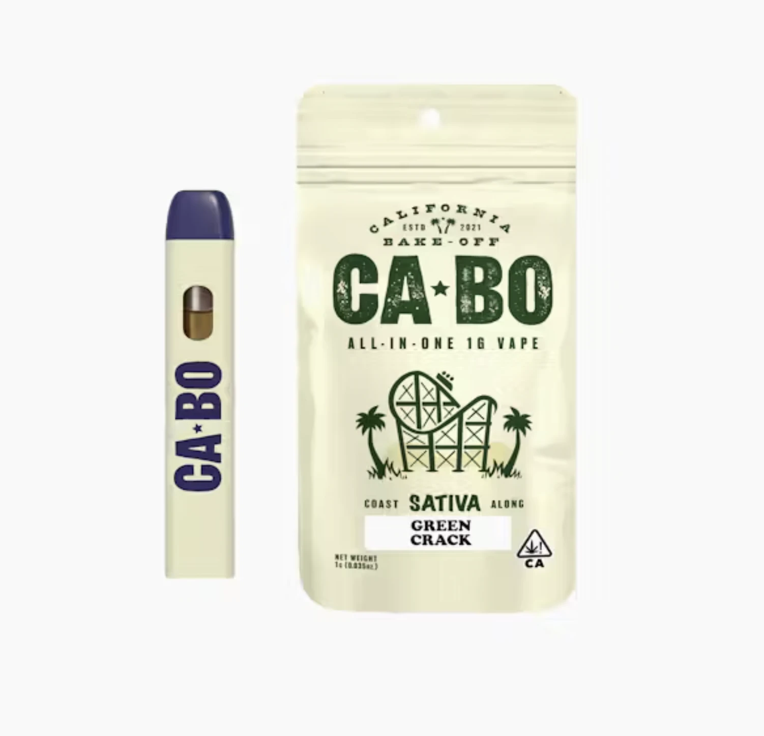 CABO - CABO Green Crack All In One Vape - (Sativa) 1g Main Image