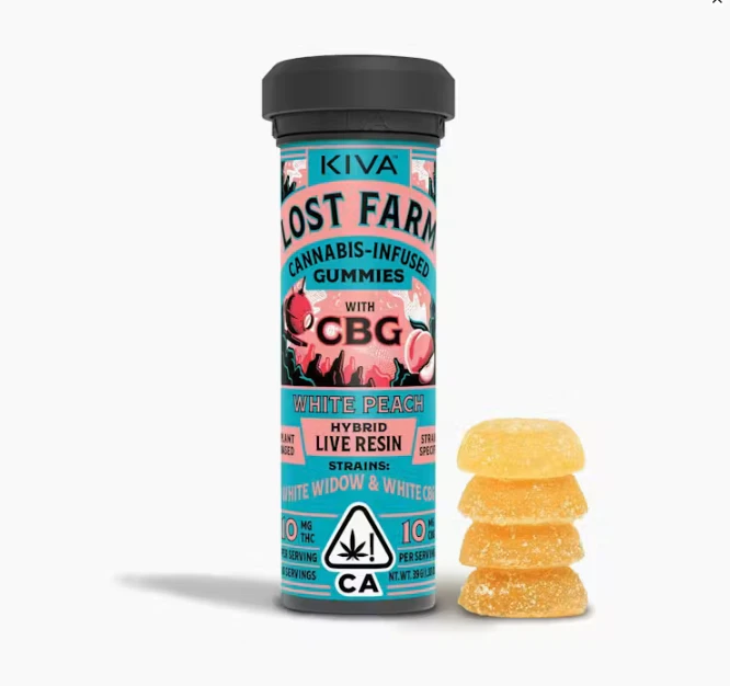 Lost Farms - Lost Farms - Gummies - White Peach x White Widow x White CBG 10:10 - 100MG Main Image
