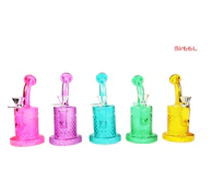 Iridized Deco Diamond Bong w/ Flower Bowl