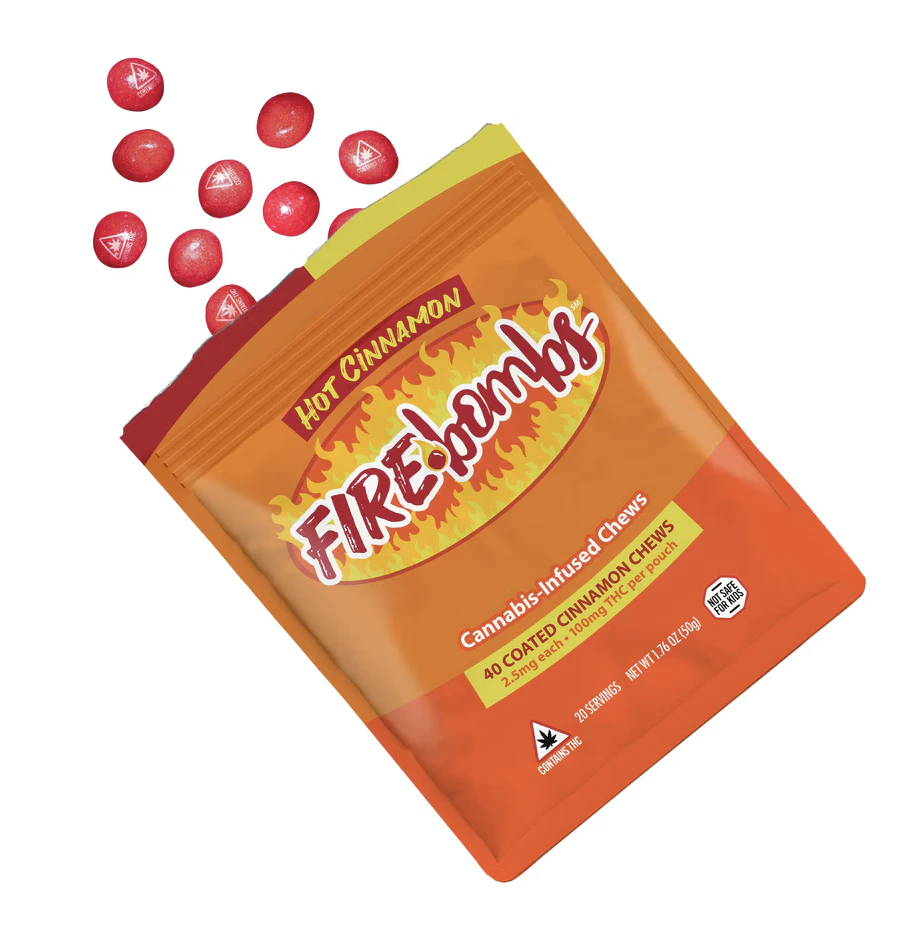 Stash House | Cheeba Chew - FIRE Bombs HOT Cinnamon (40pk / 100mg THC) Main Image