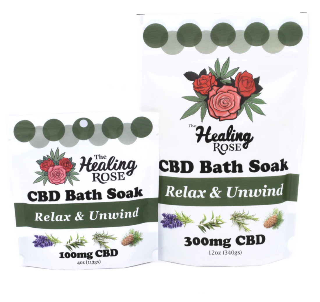 THE HEALING ROSE - Relax and Unwind CBD Bath Soak Main Image