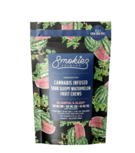 Smokiez Edibles - Smokiez | Sour Sleepy Watermelon Trifecta | 2:2:1 CBD:CBN:THC | 10pk/100mg Main Image