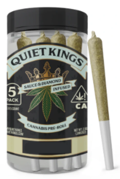 Quiet Kings - Quiet Kings - Pina Colada - Sauce & Diamond Infused - Prerolls - 5pk - 2.5g Main Image