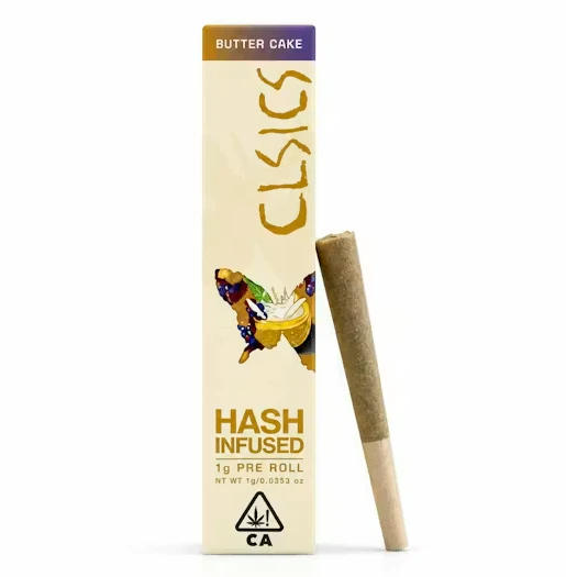CLSICS - CLSICS Hash Infused Preroll 1g Butter Cake Main Image