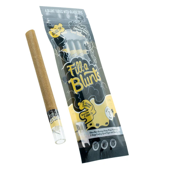 FILL-A-BLUNTS - FILL-a-BLUNTS SLOW BURNING HEMP WRAP WITH GLASS TIP Main Image